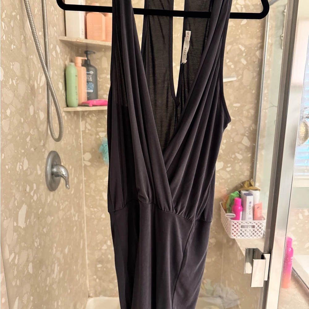 Lush Charcoal Mini Dress